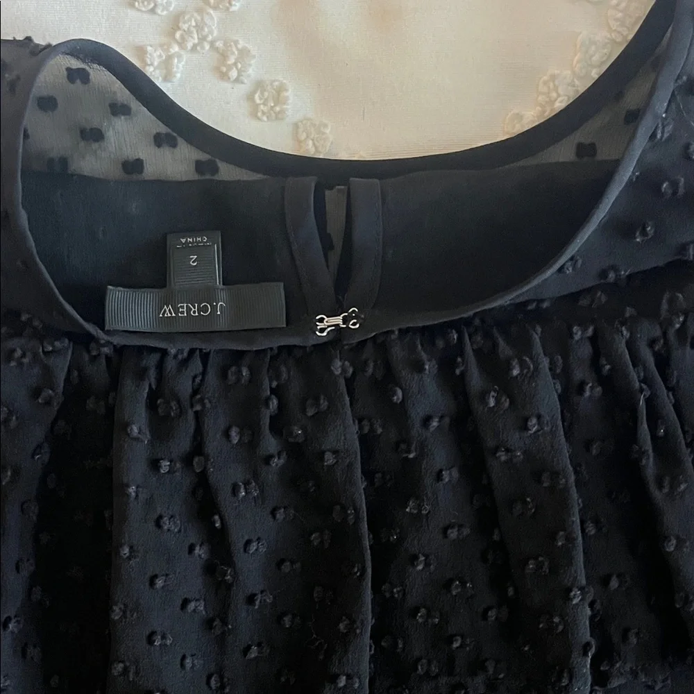 J. Crew Black Sheer Blouse
